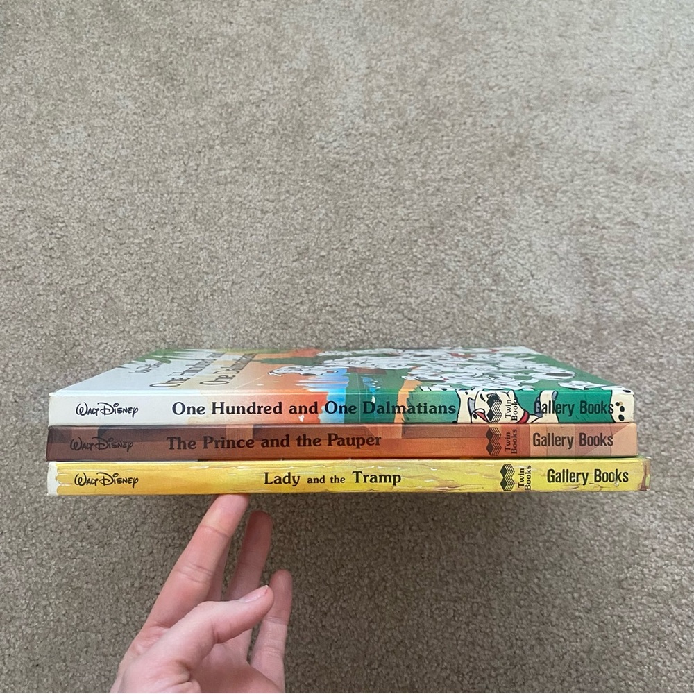 Lot of 3 Vintage Hardcover Books Walt Disney Classic Series